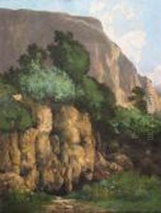 Mountainous Landscape by Gustave Courbet