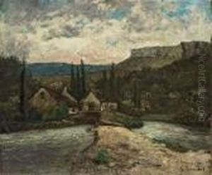 Paysage De Riviere Du Jura by Gustave Courbet