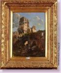 Ruines D'une Basilique Romane Animees