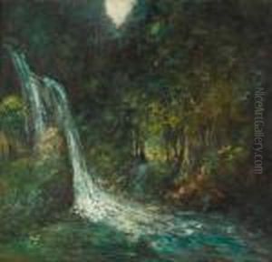 Le Saut-du-doubs. by Gustave Courbet