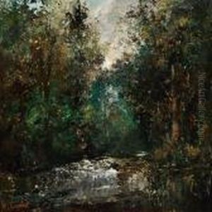 Aforest Scene by Gustave Courbet