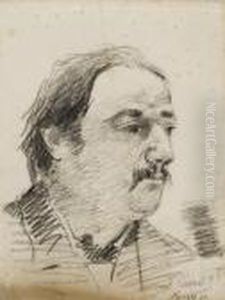 Portrait D'un Homme Moustachu, Vu De Trois-quart Vers La Droite