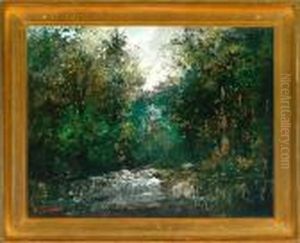 A Path In A Spring Forest by Gustave Courbet