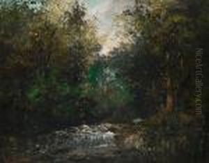 Riviere Sous Bois by Gustave Courbet