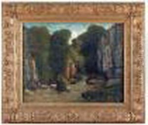Le Puits Noir, Vers 1872 by Gustave Courbet
