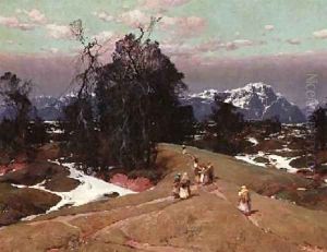 Mountain Scene by Sergei Kolessnikoff