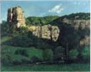 Paysage De Chauve-roche Dans Les Vaux D'ornans by Gustave Courbet