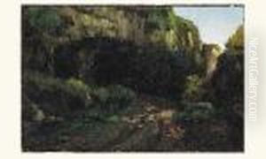 Paysage A La Grotte by Gustave Courbet