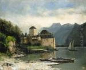 Vue Du Chateau De Chillon by Gustave Courbet