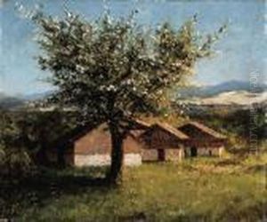 Paysage Suisse Au Pommier En Fleurs by Gustave Courbet