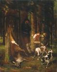 L'hallali Or La Curee (the Quarry) by Gustave Courbet