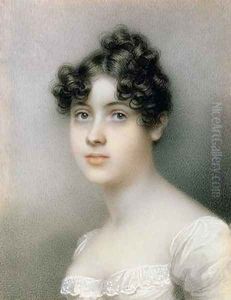 Portrait Miniature of Girl in a White Dress