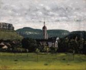 Vue D'ornans Et Son Clocher by Gustave Courbet