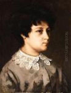 Portrait D'une Jeune Fille De Salins (portrait Of A Young Girl Fromsalins)