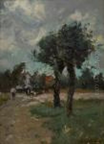 Paysage Avec Figures Et Habitations - view 1
