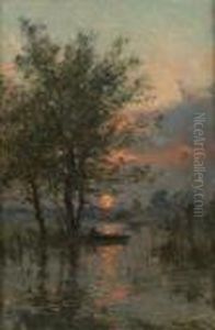 Pecheur Au Coucher Dusoleil Pecheur Au Coucher Dusoleil