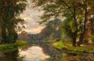 Etang En Foret by Frans Courtens