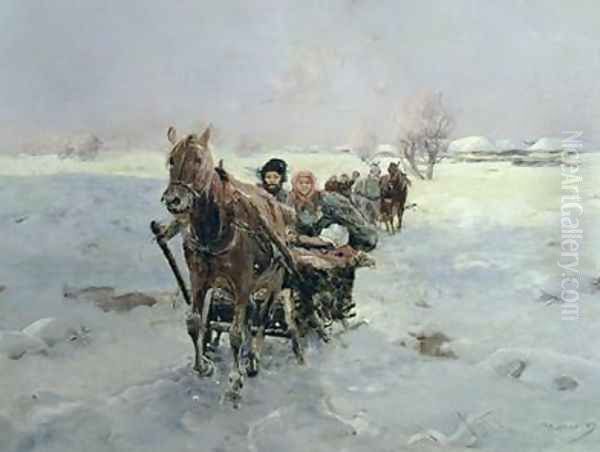 Sleighs in a Winter Landscape - view 1