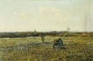 Champs De Fleurs -matin by Frans Courtens