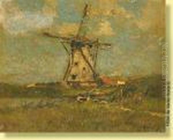 Pecheur Devant Le Moulin - view 1