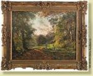 Jardinier Au Bois De La Cambre by Frans Courtens