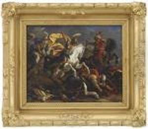 Battle Of Turks & European Cavalry by Jacques Courtois