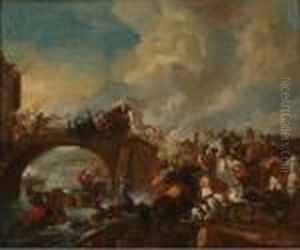 Heroic Continental Battle Scene by Jacques Courtois
