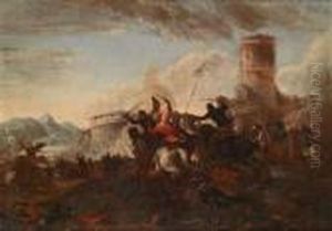 Reitergefecht Vor Einer Festung by Jacques Courtois