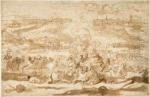 Choc De Cavalerie Contre Des Turcs by Jacques Courtois