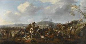An Extensive Landscape With The Aftermath Of A Battle by Jacques Courtois
