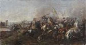 Choc De Cavalerie Avec Des Turcs