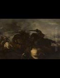 Scontro Di Cavalleria by Jacques Courtois