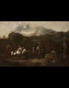 Paesaggio Con Cavalieri by Jacques Courtois