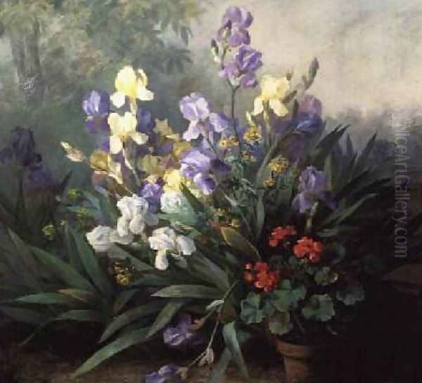 Floral Landscape with Irises - view 1