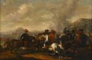 Military Skirmish by Jacques Courtois