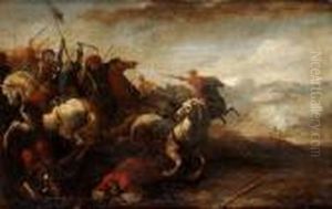 Ryttarstrid Mellan Kristna Och Turkar. by Jacques Courtois