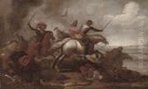 A Cavalry Skirmish by Jacques Courtois