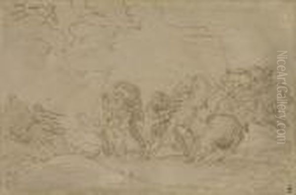 A Cavalry Skirmish - view 1
