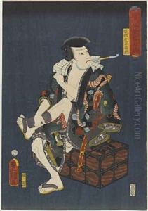 The Actor Kataoka Nizaemon VIII as Kumokiri Nizaemon by Utagawa Kunisada