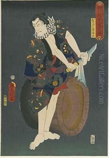 The Actor Kawarazaki Gonjuro I as Osarabakuzo Denji - view 1