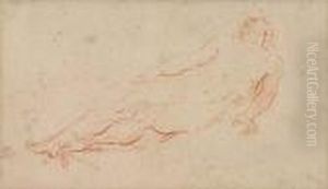Reclining Male Nude by Jacques Courtois