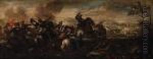 Cavalry Skirmishes Between Crusaders And Turks by Jacques Courtois