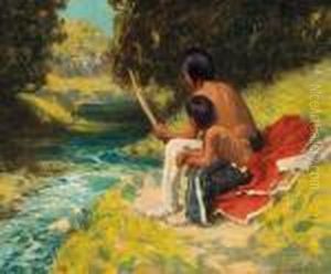 The River Bank by Eanger Irving Couse