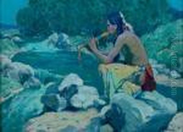 Flute Player, Rio Lucero, Taos, Nm - view 1