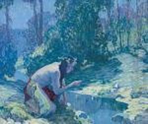 Evening At The River Bank (the Moonstone) by Eanger Irving Couse