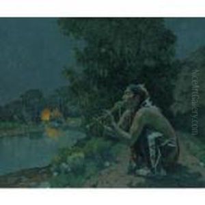 Flute Song Moonlight by Eanger Irving Couse