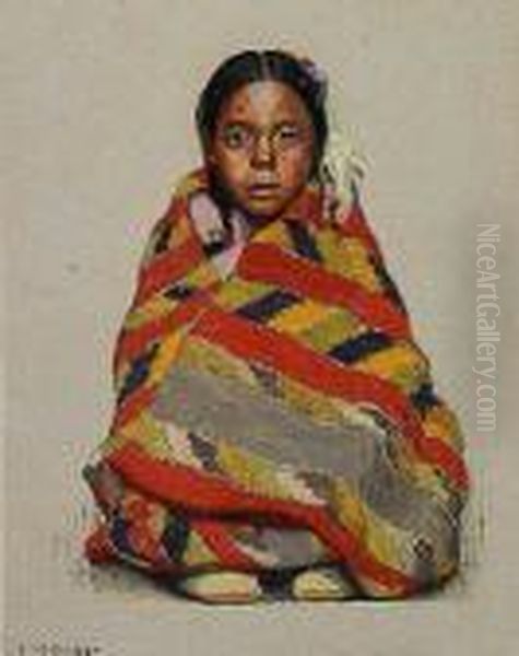 Indian Girl In A Blanket - view 1