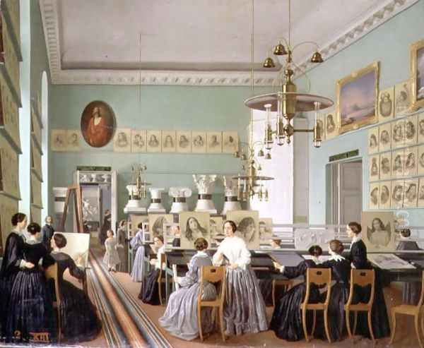 Interior of the Womens Department of the St Petersburg Drawing School - view 1