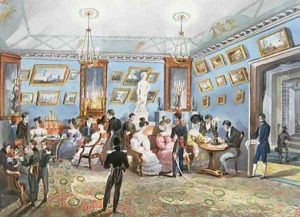 A Society Drawing Room by Karl Ivanovich Kolmann