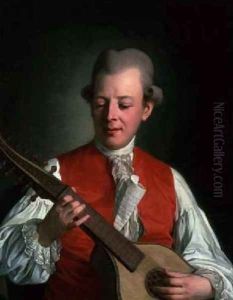 Portrait of the poet Carl Mikael Bellman 1740-95 by Per (the elder) Krafft